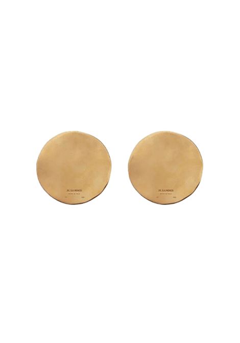 Gold-tone circle logo-detail earrings Jil Sander - women